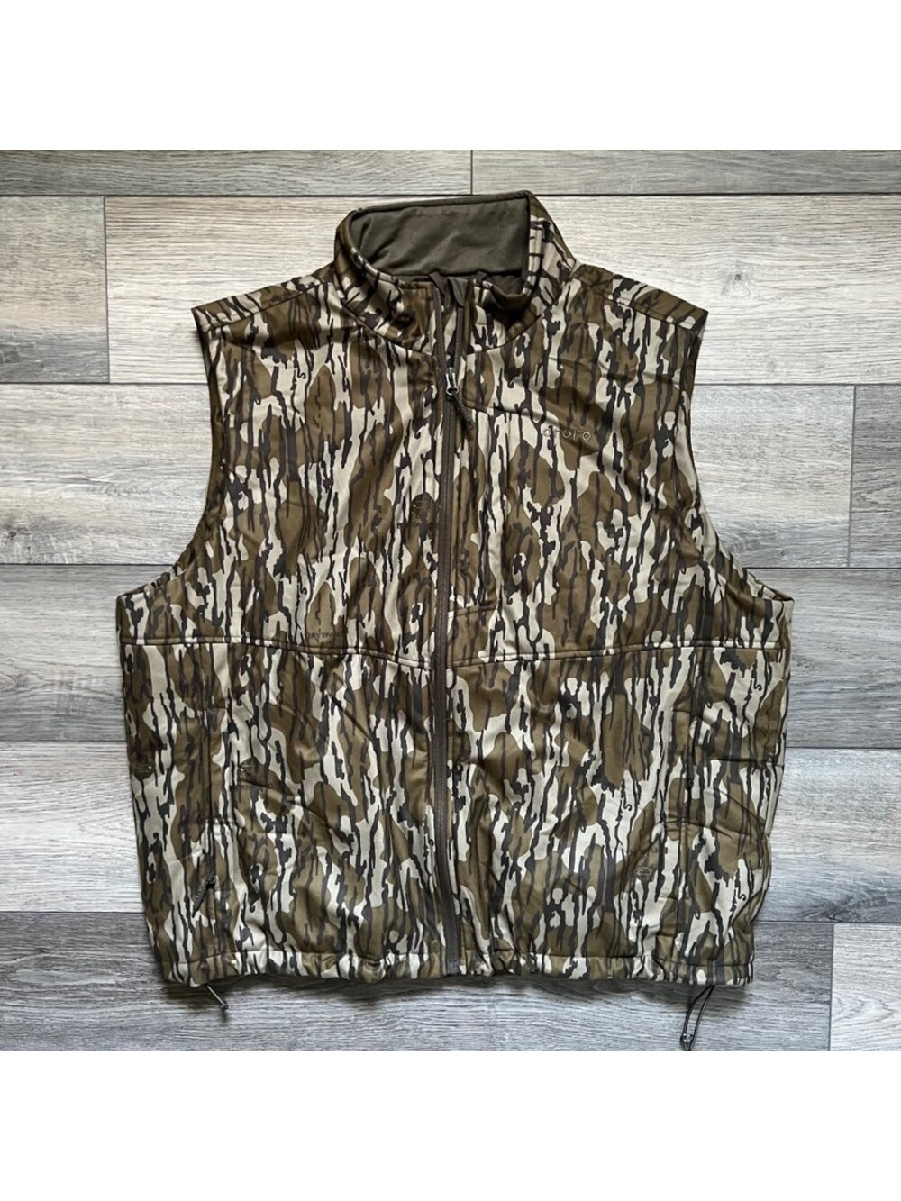 Ororo Men's 2XL Heated Hunting Vest Quilted Mossy Oak Camo Zip Pockets